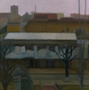 Alfortville in winter, 1987-89, oil on canvas, 100x100 cm