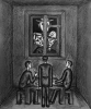 Франц Кафка. Процесс, 1965, перо и отмывка на бумаге, 18.5x15.5 cм 