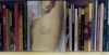 Nude on the shelf, 2002, coloured pencils on paper, 38x76 cm