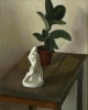 Still life with sculpture and ficus, 1989, oil on canvas, 92x73cm