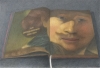 Les autoportraits de Rembrandt, crayons couleur sur papier, 75 x 110 cm, 2025