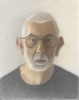 Autoportrait, crayons couleur sur papier, 47 x 37 cm, 2025